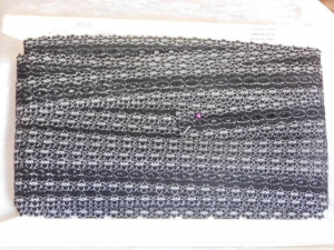 Flower Edge Eyelet Lace Per Meter 30mm Black